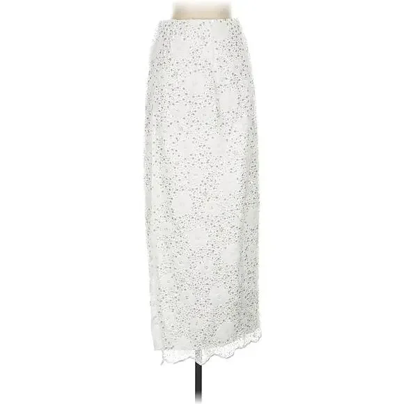Show Me Your Mumu Love Letter Skirt Embellished Tulle with Floral Sequins XS